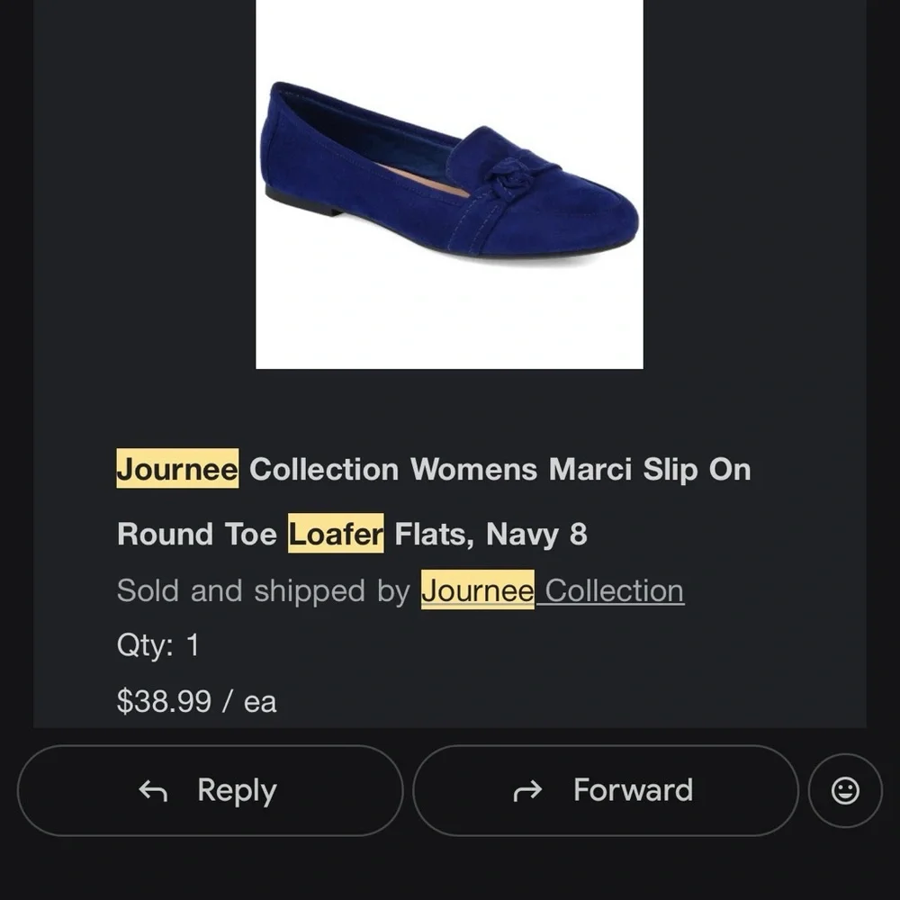 Journee Collection Women's Vibrant Blue Flats - Picture 4 of 4